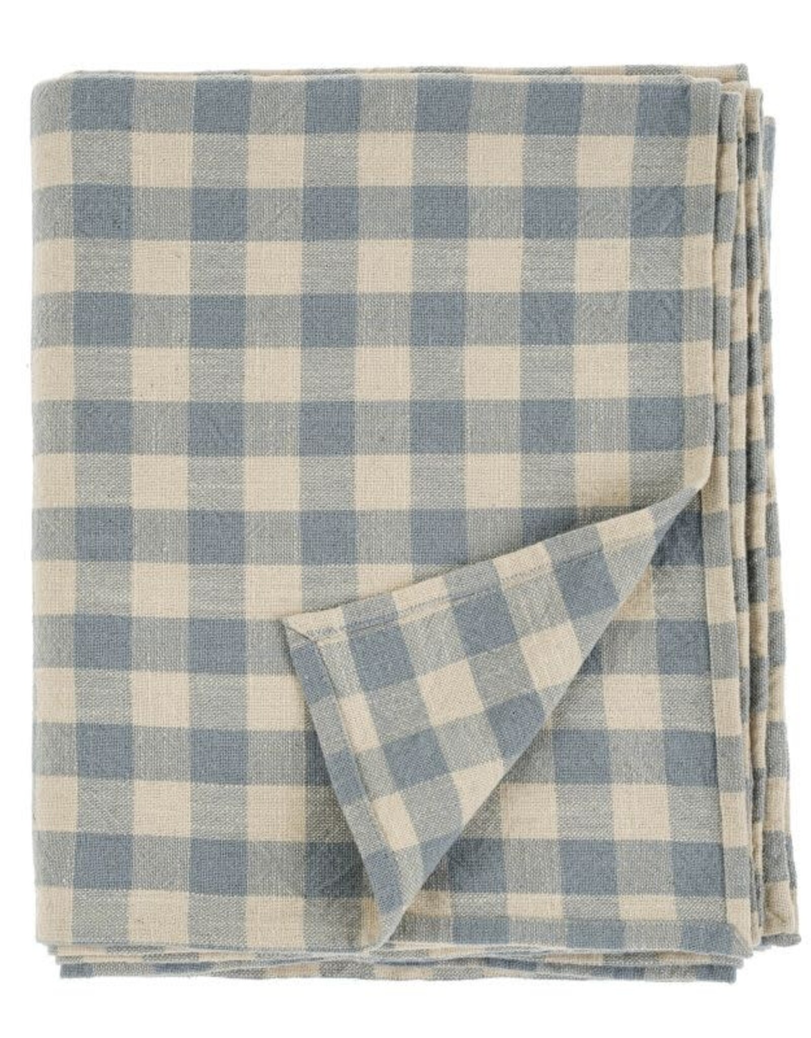 Somerset Gingham Tablecloth , Sky Blue 104x60