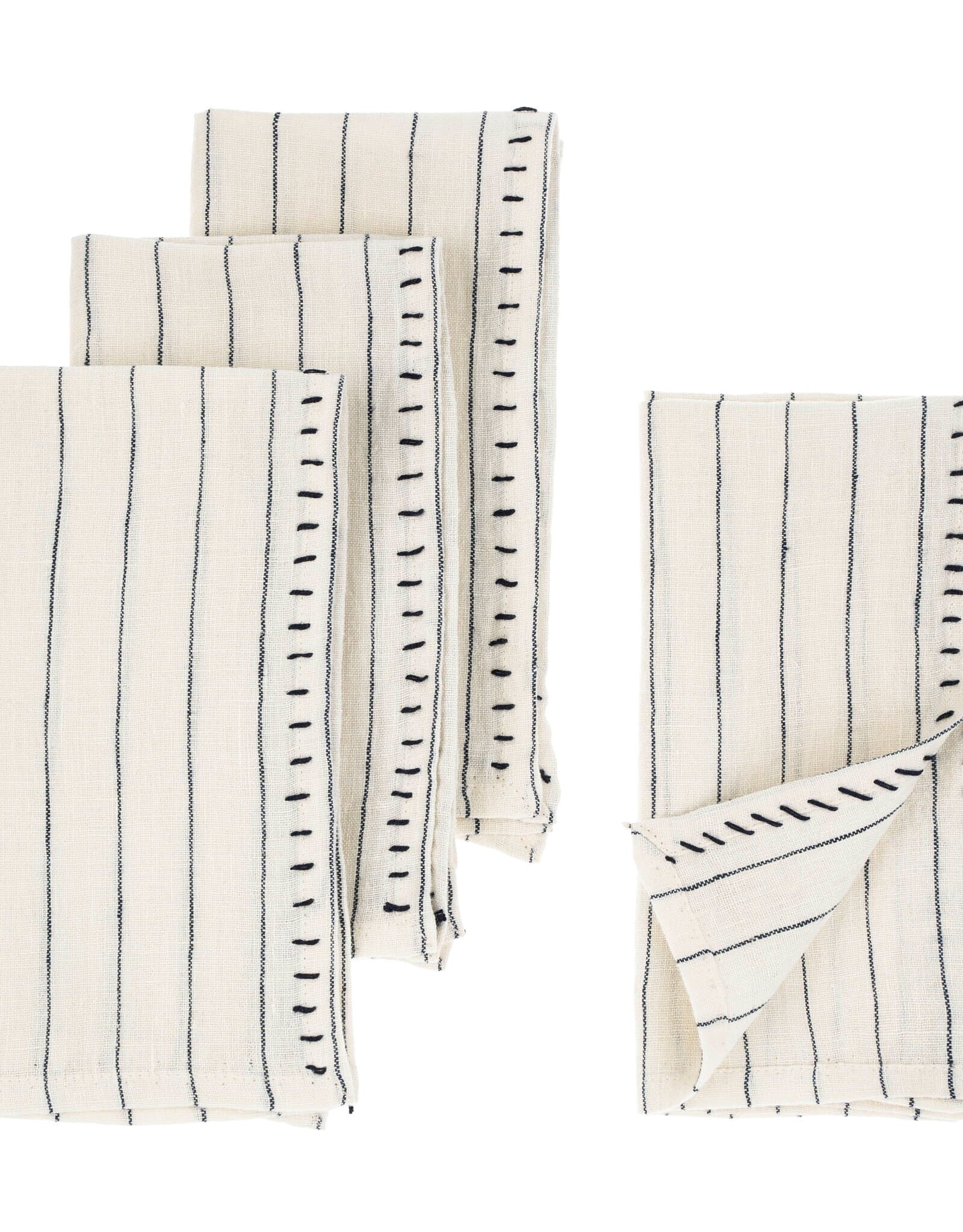 Linen Stripe Napkins S/4