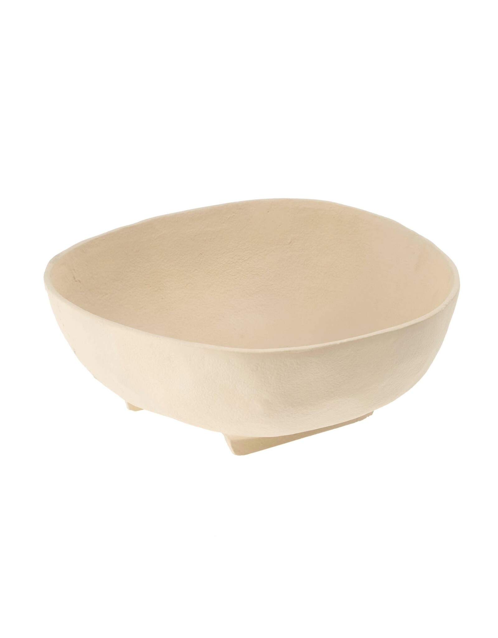 Rockform Footed Bowl, Ivory