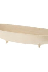 Rockform Footed Dish, Large - Ivory