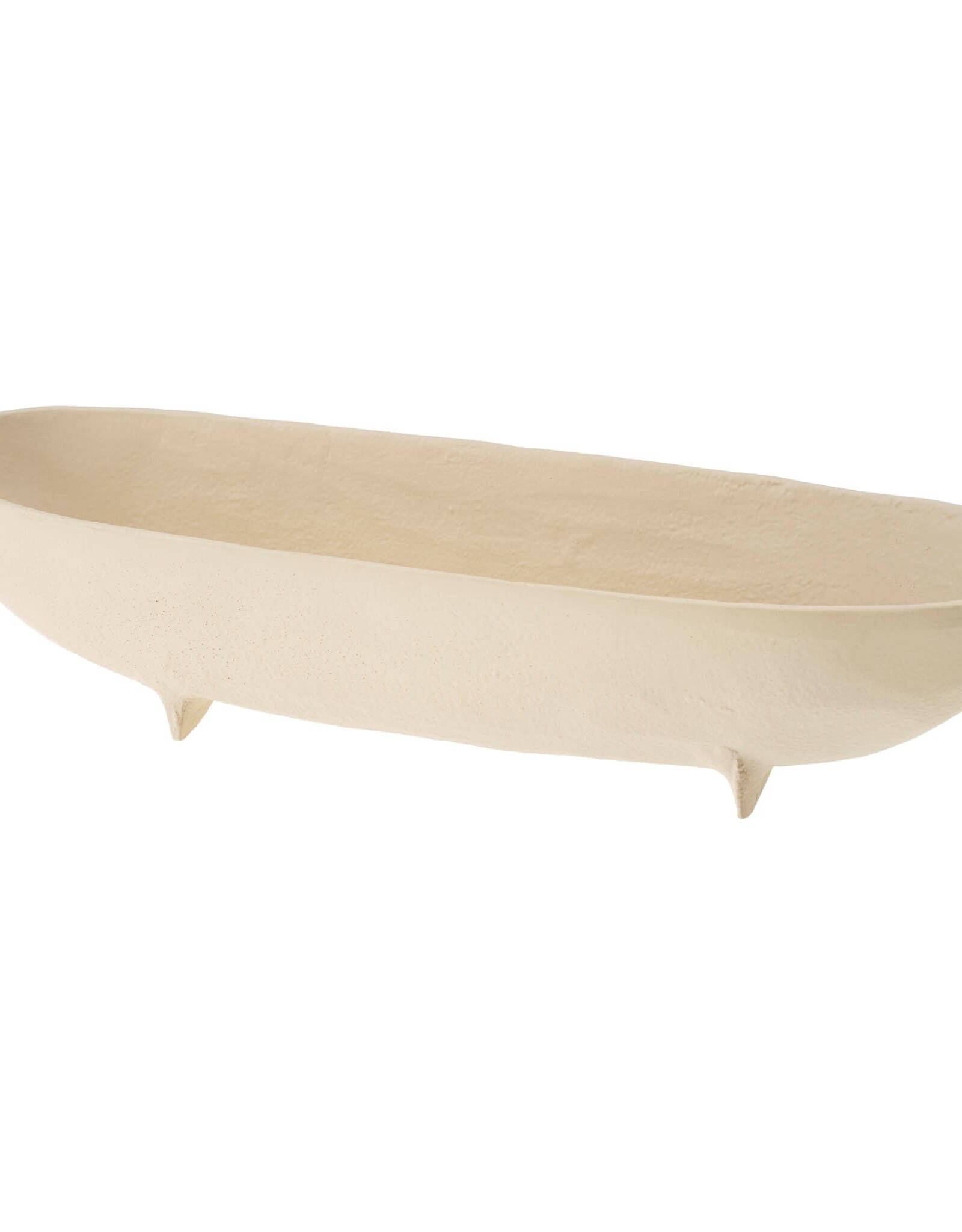 Rockform Footed Dish, Large - Ivory