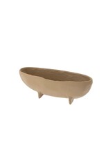 Rockform Footed Dish, Small - Clay