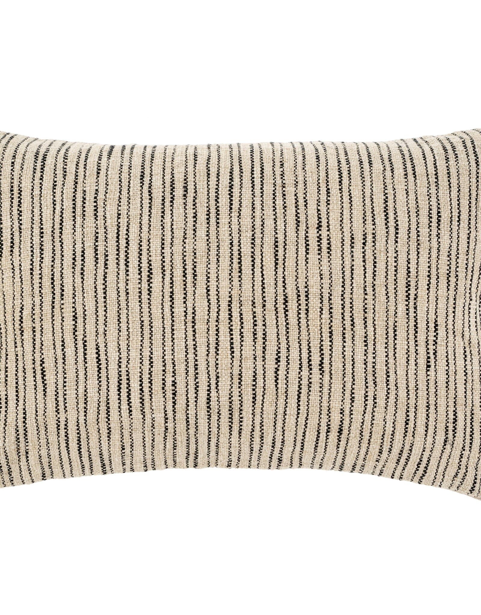 Tides Pillow, Black 16 x 24