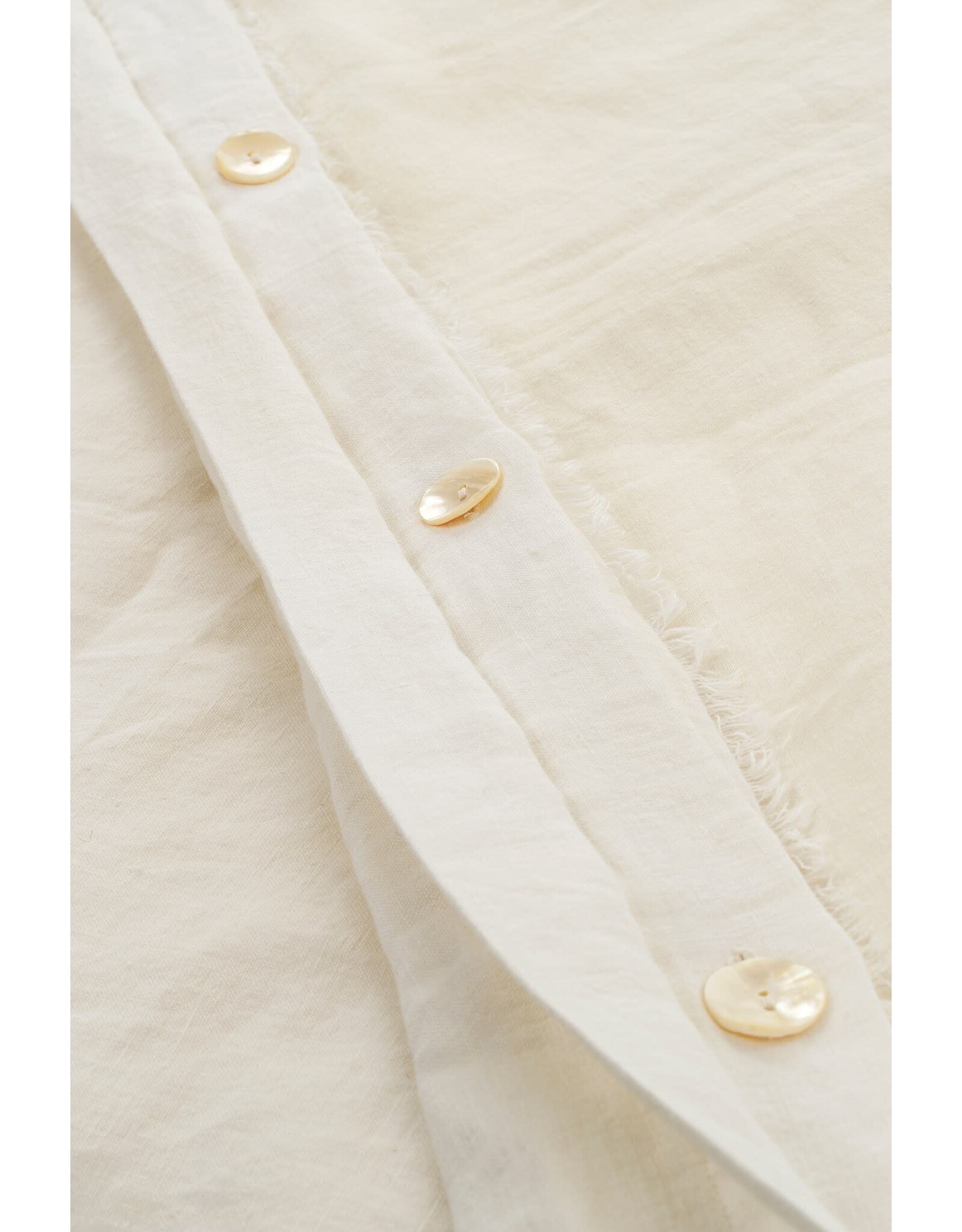 Lina Linen King Duvet Set, Ivory