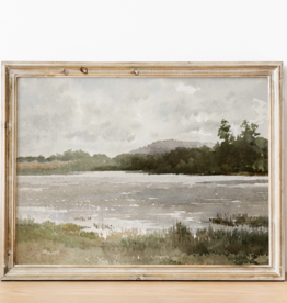 Oak Framed Rolling Hills Vintage Art Print | 11x14