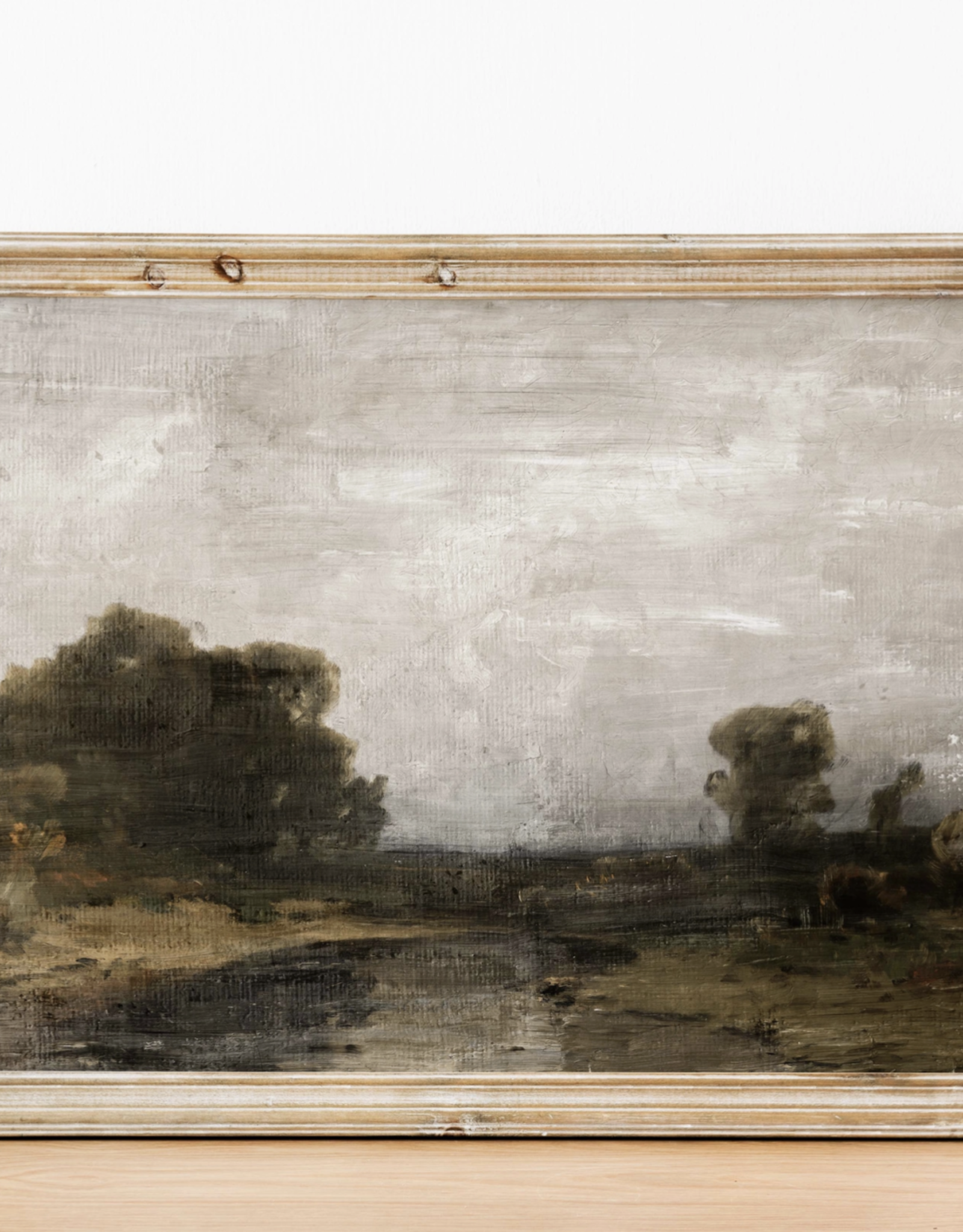 Black Framed Gray Skies Vintage Art Print 11 x 14