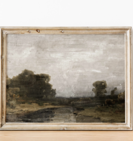 Black Framed Gray Skies Vintage Art Print 11 x 14