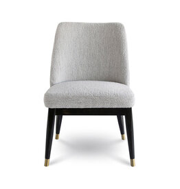 Fawcett Dining Chair, Dark Base – Taupe Boucle