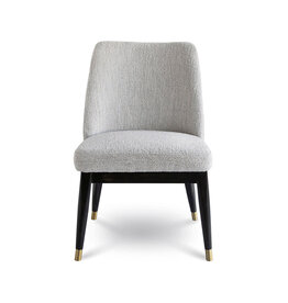 Fawcett Dining Chair, Dark Base – Taupe Boucle