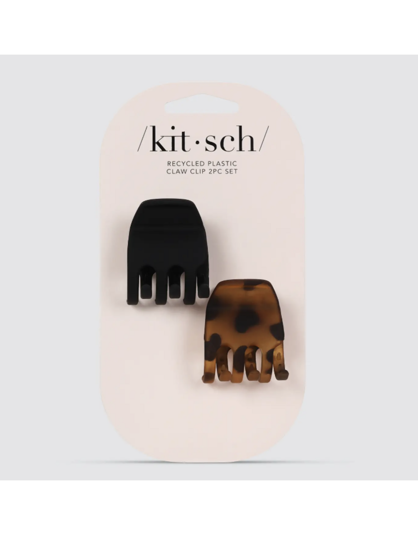 Eco-Friendly Medium Claw Clips 2pc set - Black & Tort