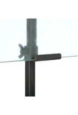 16-3/4"H Metal & Glass Photo Frame w/ Metal Stand, Black