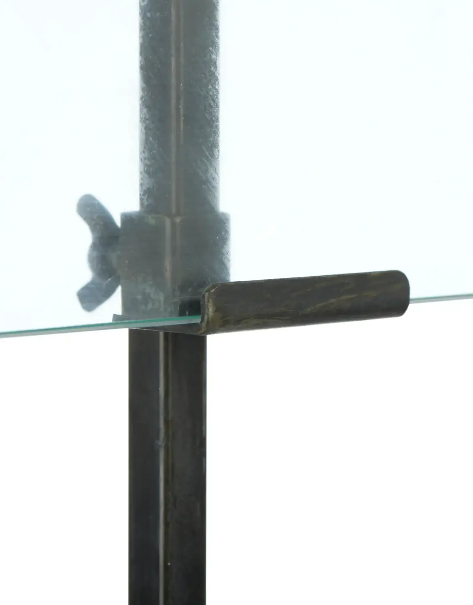 16-3/4"H Metal & Glass Photo Frame w/ Metal Stand, Black