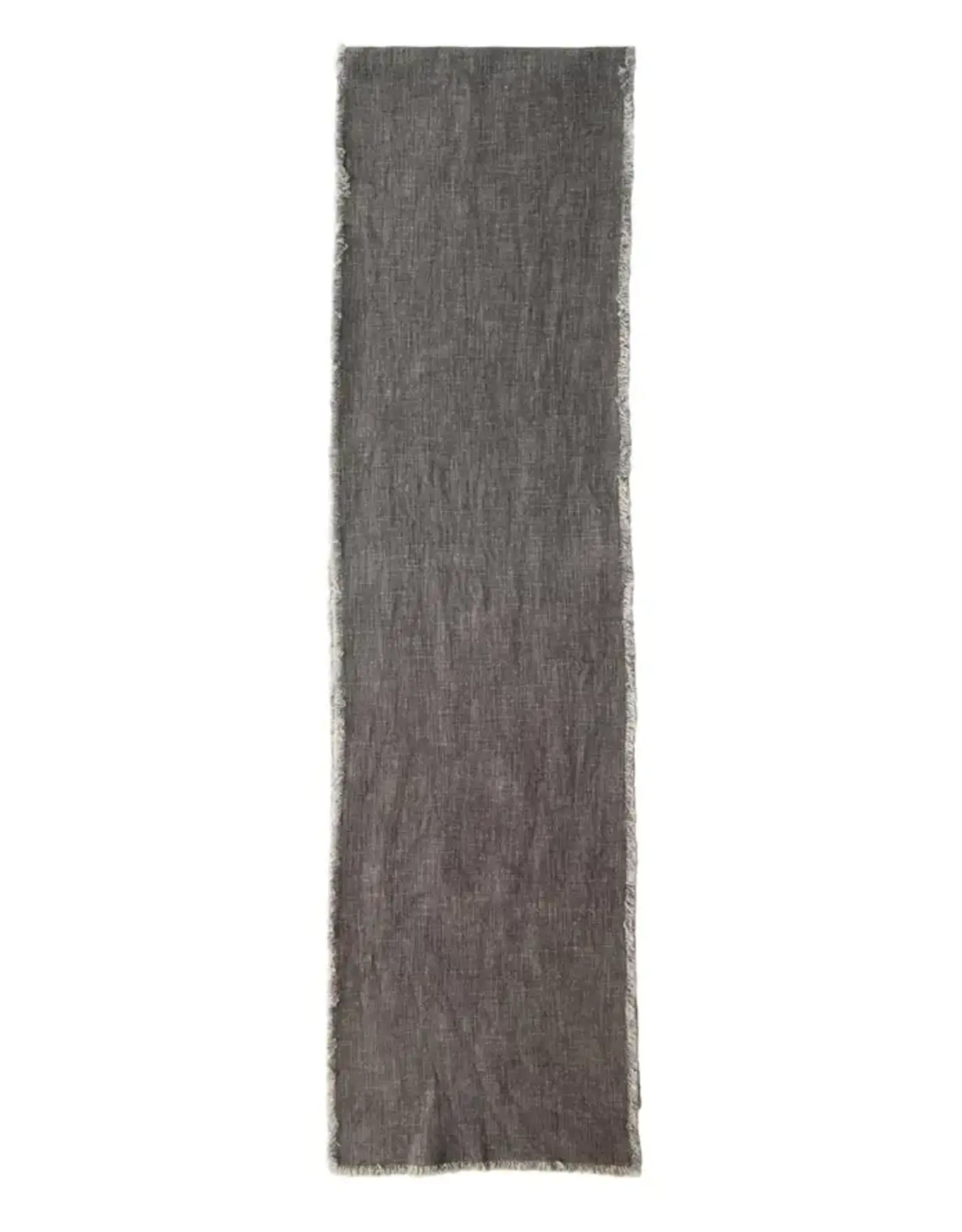108"L x 14"W Linen Blend Table Runner w Frayed Edges