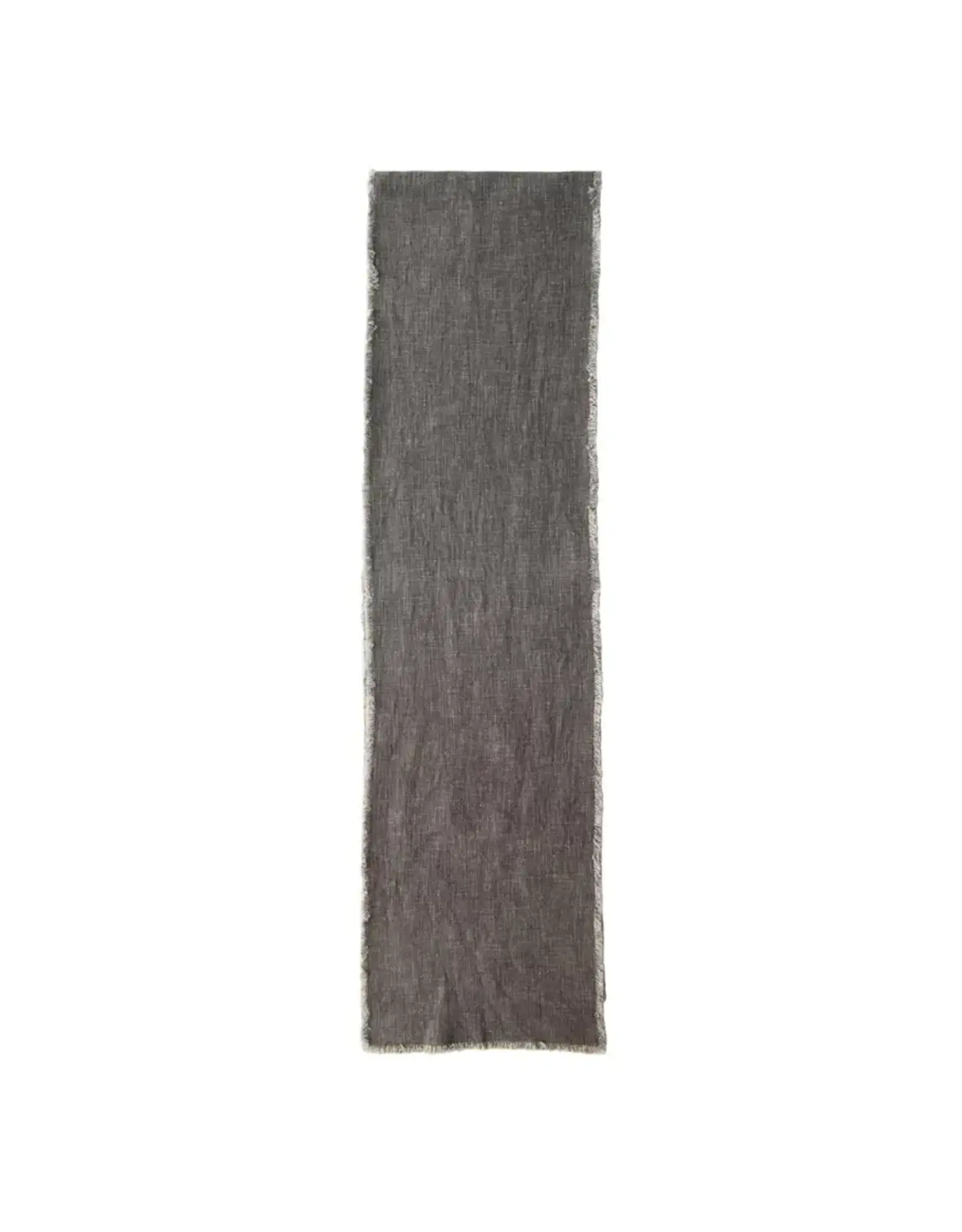 108"L x 14"W Linen Blend Table Runner w Frayed Edges