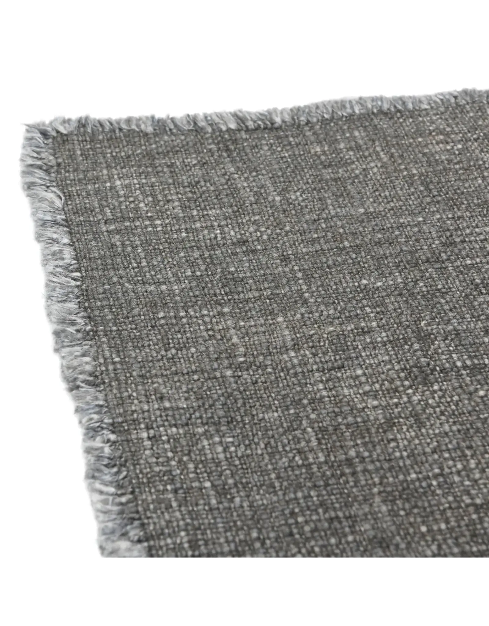 108"L x 14"W Linen Blend Table Runner w Frayed Edges