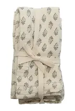 S/4 18" Sq Cotton Napkins, Natural & Grey