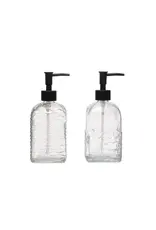 7-1/2"H  Glass Pump, Clear, 2 Styles