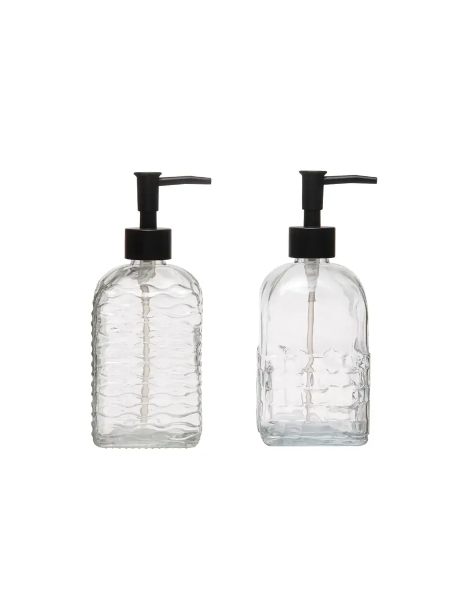 7-1/2"H  Glass Pump, Clear, 2 Styles