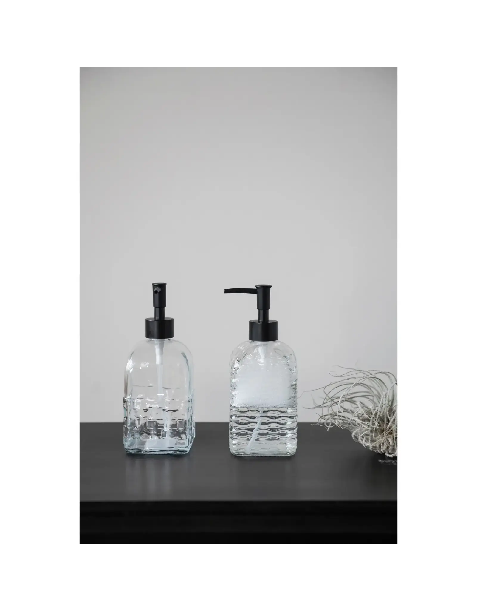 7-1/2"H  Glass Pump, Clear, 2 Styles