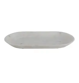 10-3/4"L x 5-1/4"H Marble Oval Tray