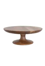 13" Round x 5"H Acacia Wood Pedestal