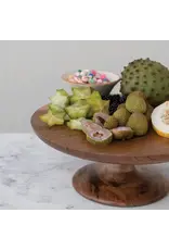 13" Round x 5"H Acacia Wood Pedestal