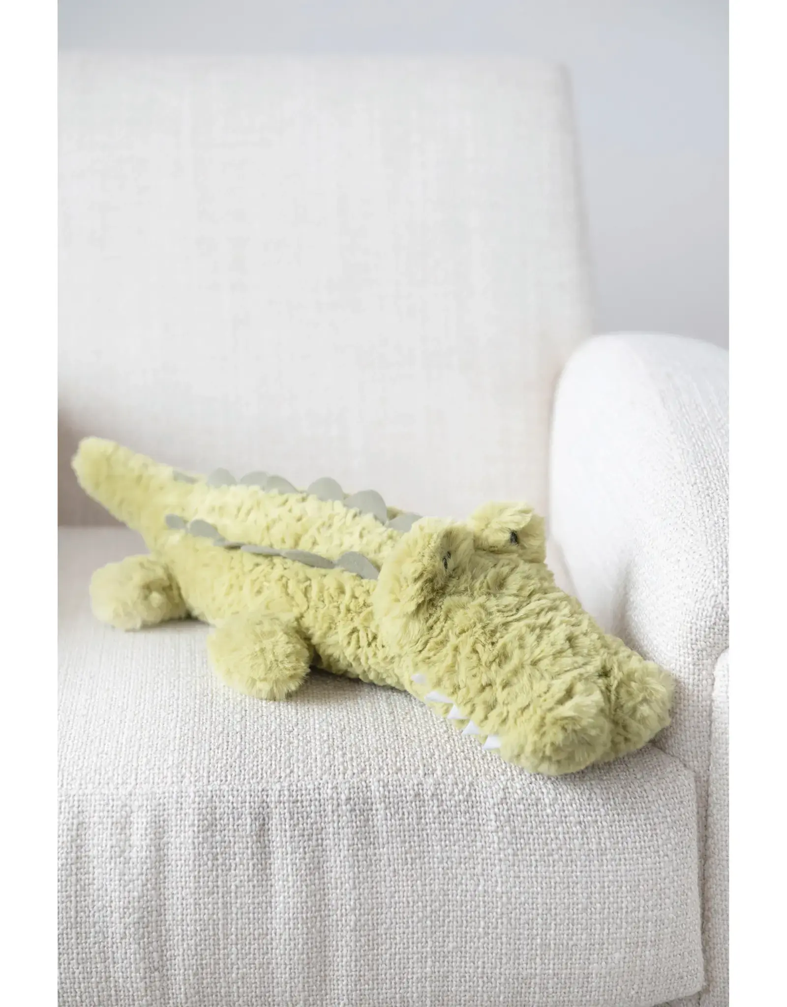 19"L x 9"W Polyester Plush Alligator, Green