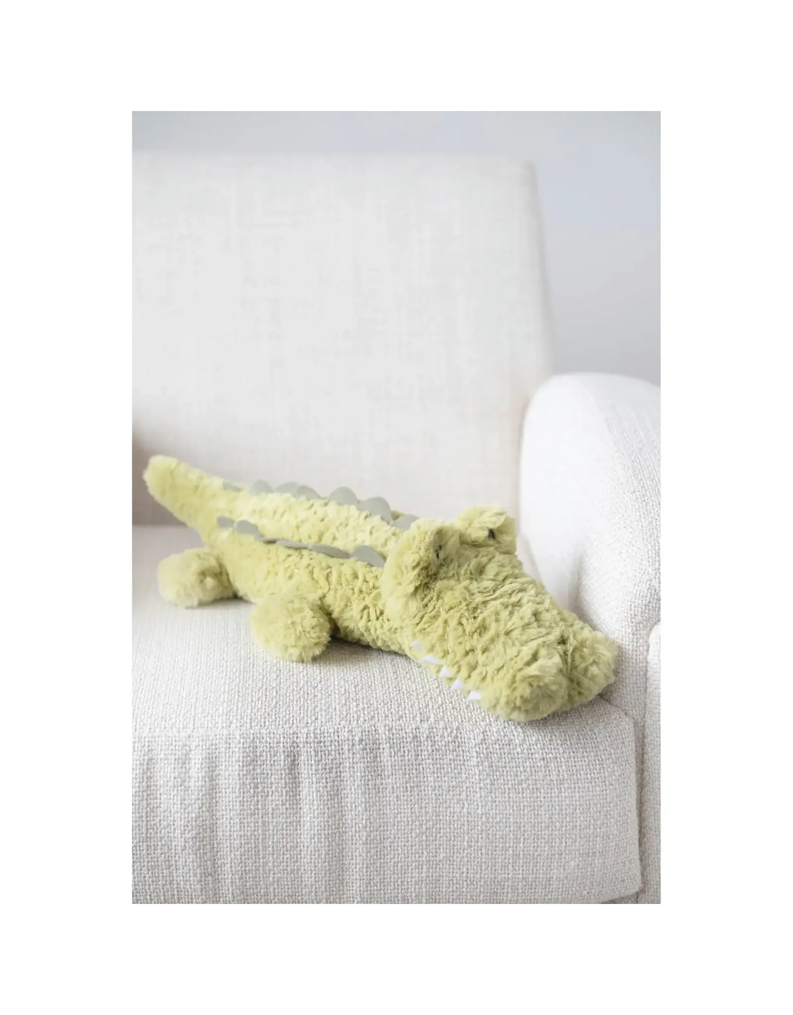 19"L x 9"W Polyester Plush Alligator, Green