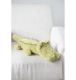 19"L x 9"W Polyester Plush Alligator, Green