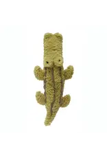 19"L x 9"W Polyester Plush Alligator, Green