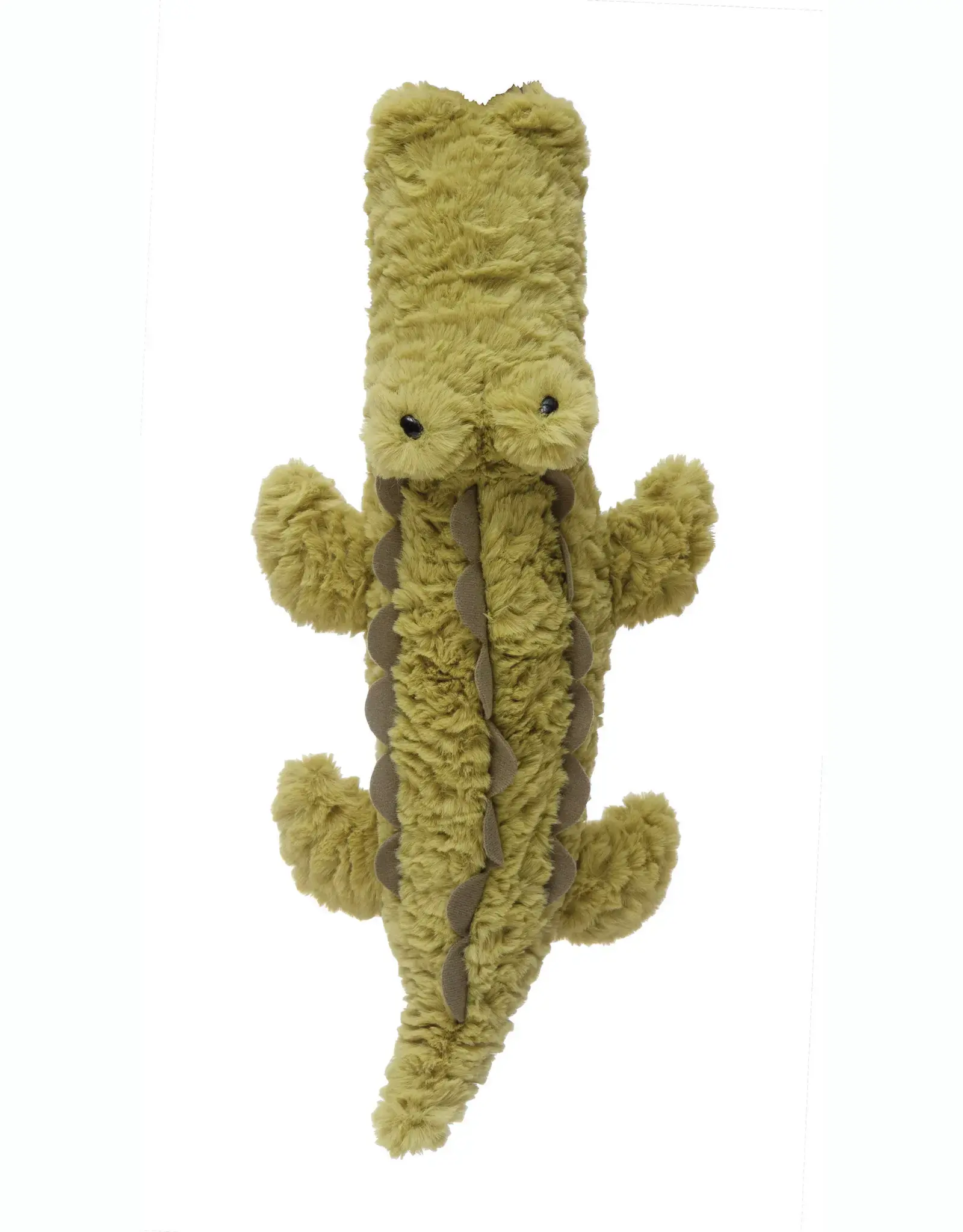 19"L x 9"W Polyester Plush Alligator, Green