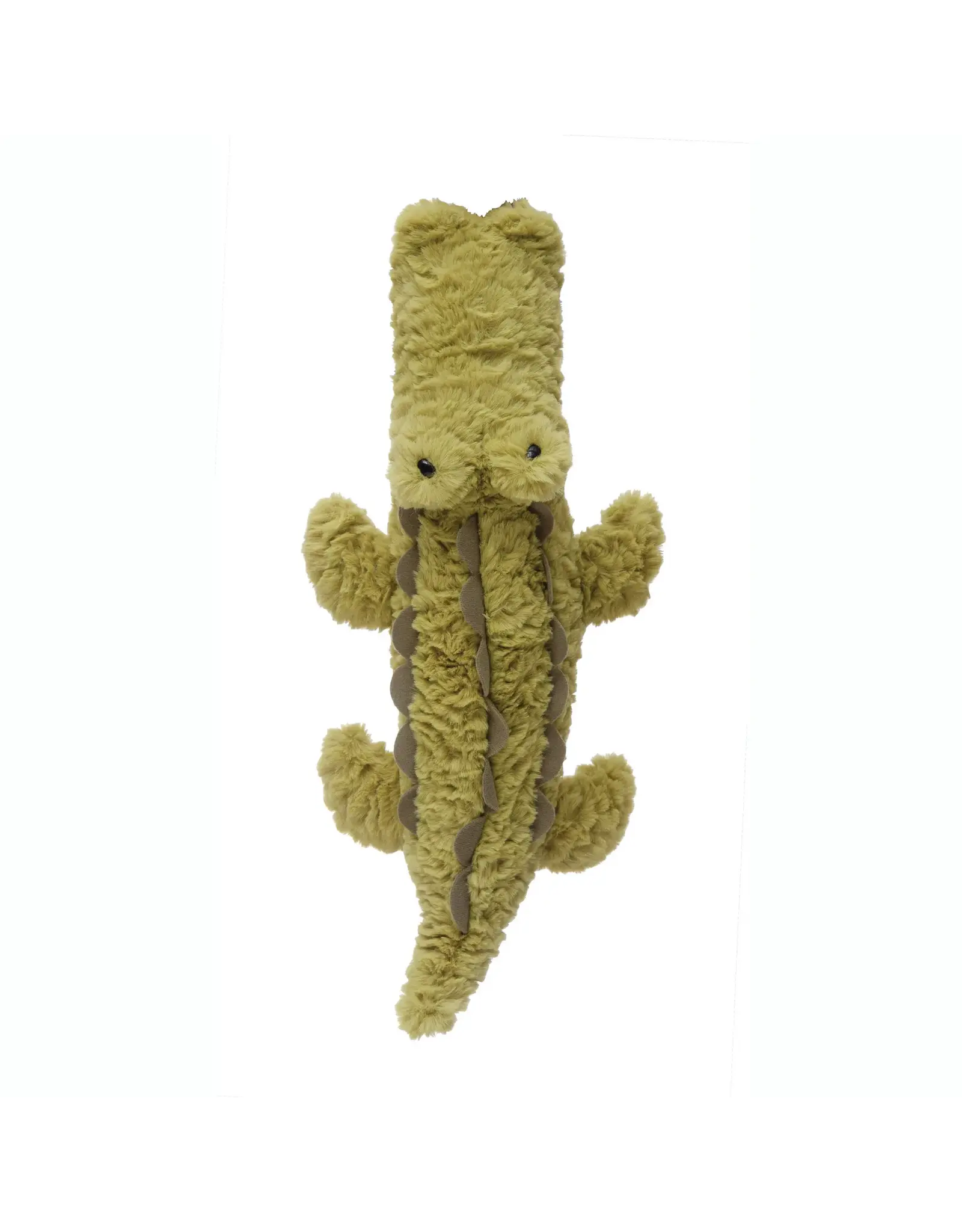 19"L x 9"W Polyester Plush Alligator, Green