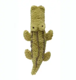 19"L x 9"W Polyester Plush Alligator, Green