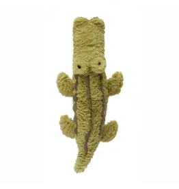 19"L x 9"W Polyester Plush Alligator, Green