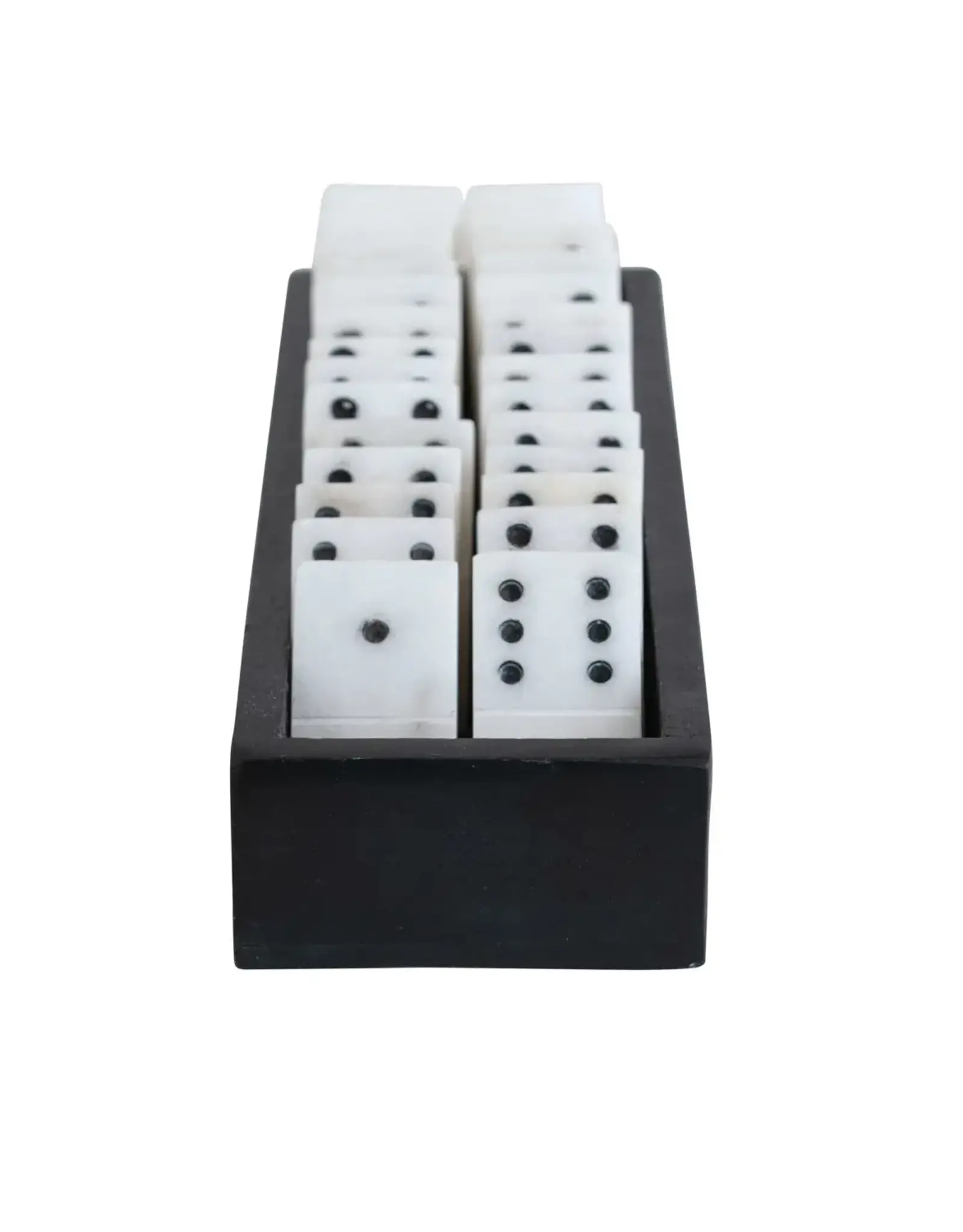 S/29 2-1/4"H x 1"W Alabaster Dominos in Tray