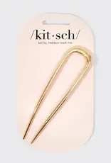 Metal French Hair Pin, Gold