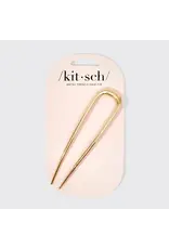 Metal French Hair Pin, Gold