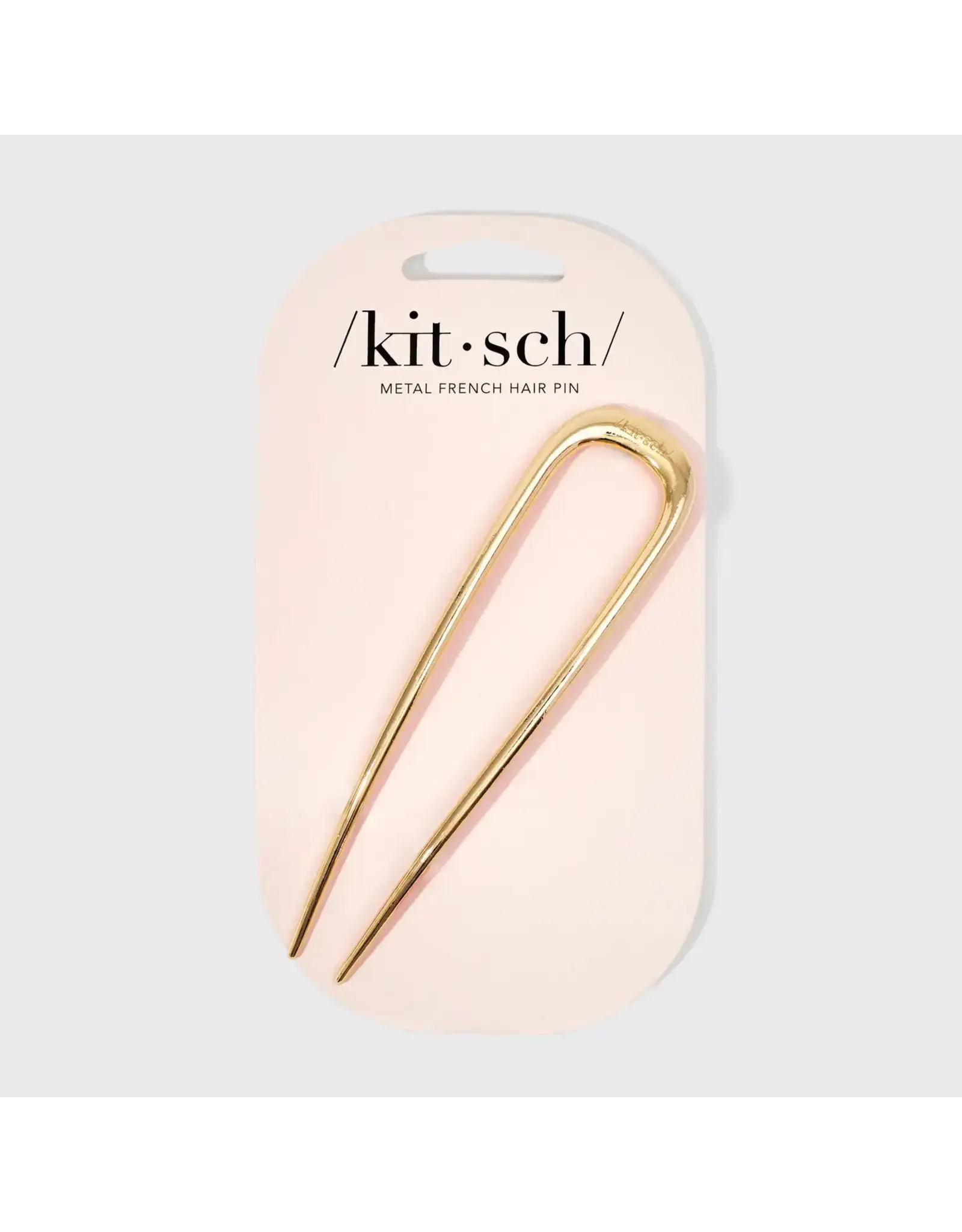 Metal French Hair Pin, Gold