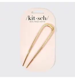 Metal French Hair Pin, Gold