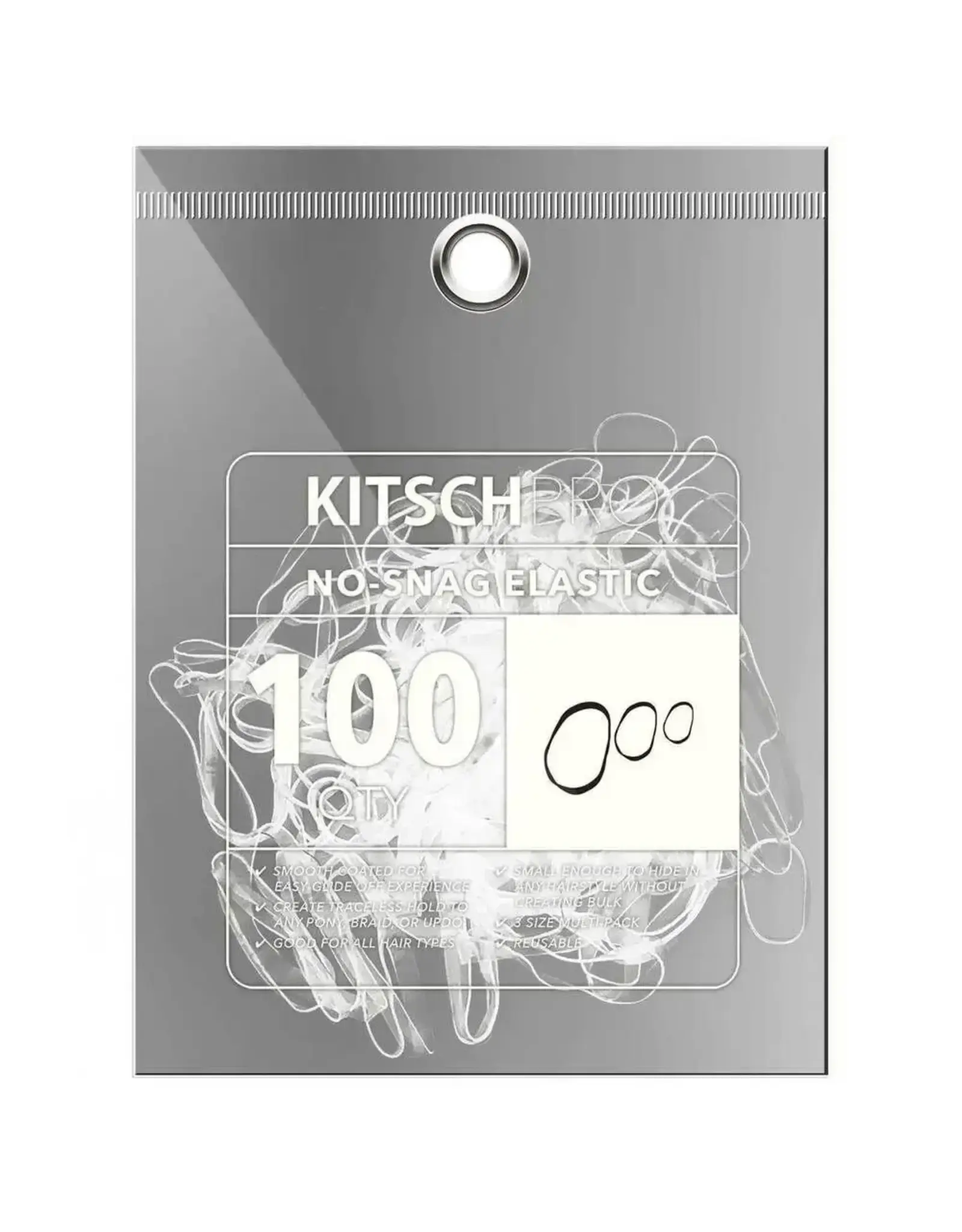 No-Snag Elastic 100 Pc - Clear