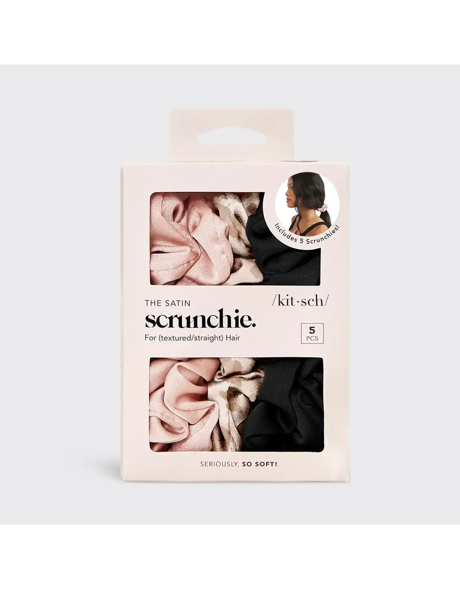 Satin Sleep Scrunchies 5pc - Assorted