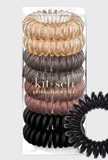 Spiral Hair Ties, Brunette, 8pk