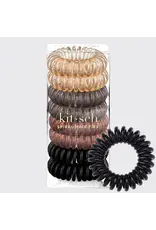 Spiral Hair Ties, Brunette, 8pk