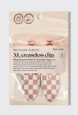 Recycled Plastic XL Creaseless Clips 2pc Set -Terracotta