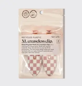 Recycled Plastic XL Creaseless Clips 2pc Set -Terracotta