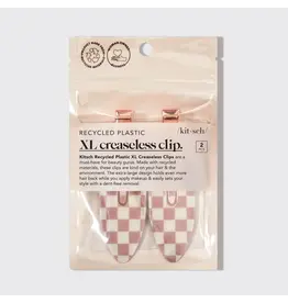 Recycled Plastic XL Creaseless Clips 2pc Set -Terracotta