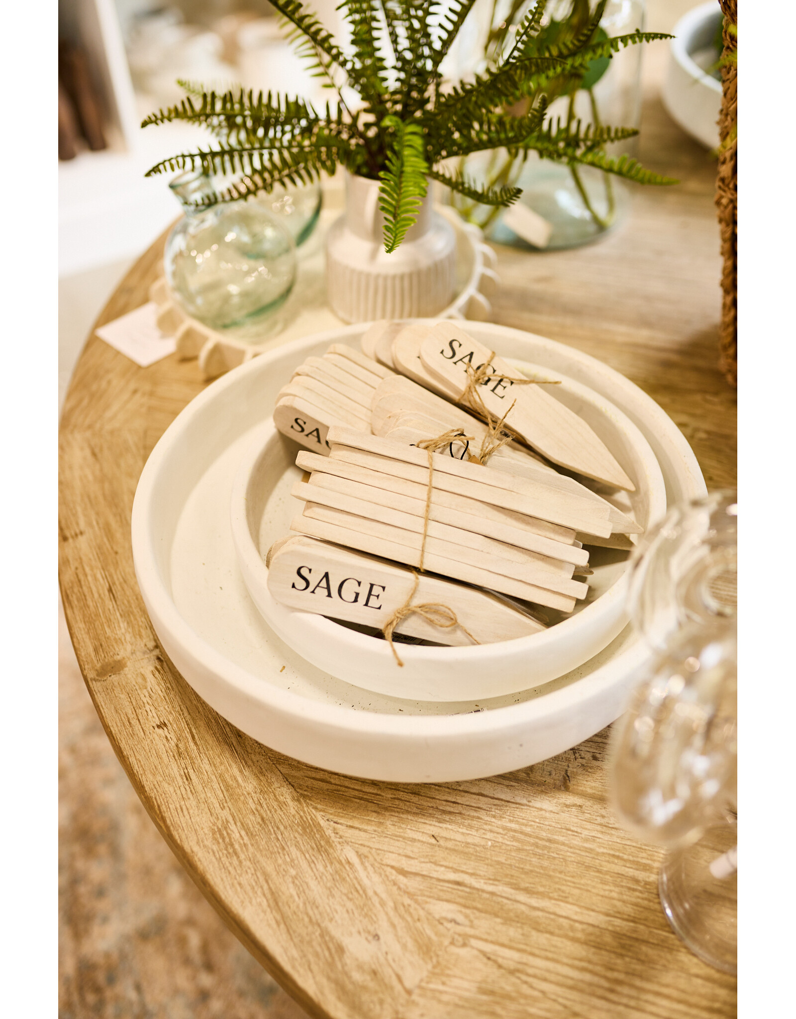 Paulownia Wood Herb Garden Markers, S/7