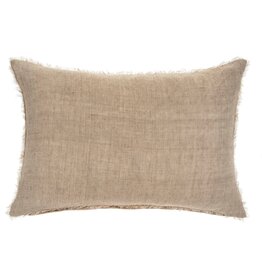 Lina Linen Pillow, Oat 16x24
