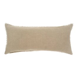 Lina Linen Pillow, Driftwood 14x31