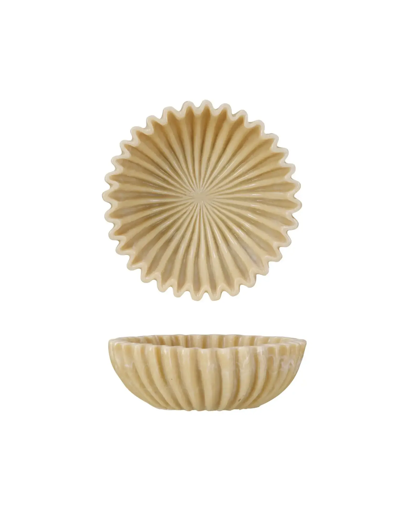 Decorative Resin Pleated Bowl